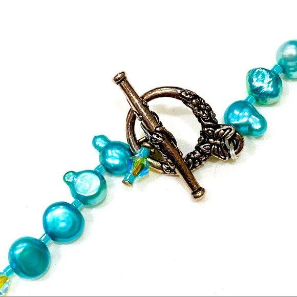 Handmade Ballerina in Aqua Nutcracker Christmas Necklace - Picture 4 of 12